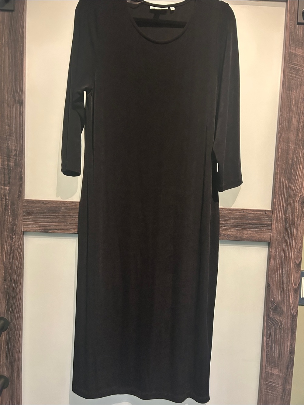 Chico's Black Long Sleeve Midi Dress